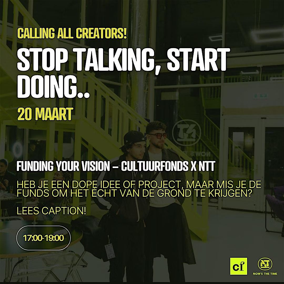 Funding Your Vision – Cultuurfonds x NTT