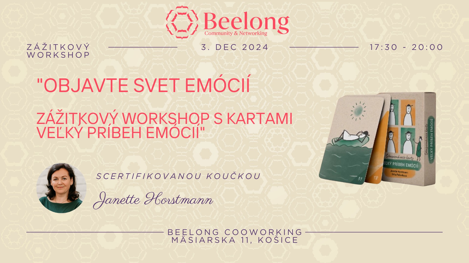 "Objavte svet emócií - Zážitkový workshop s kartami Veľký príbeh emócií"