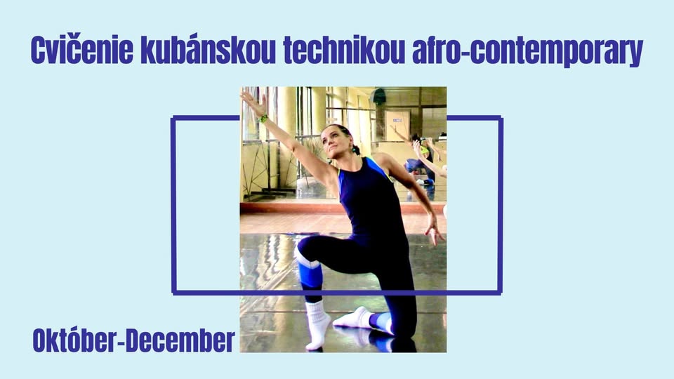 Cvičenie kubánskou technikou afro-contemporaneo