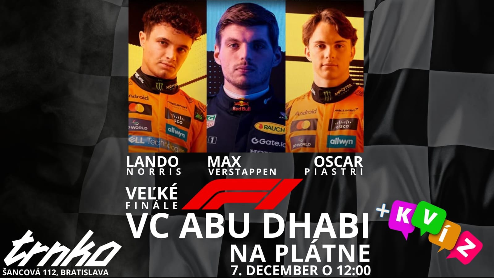 Veľké finále F1 - premietanie na plátne + Kvíz