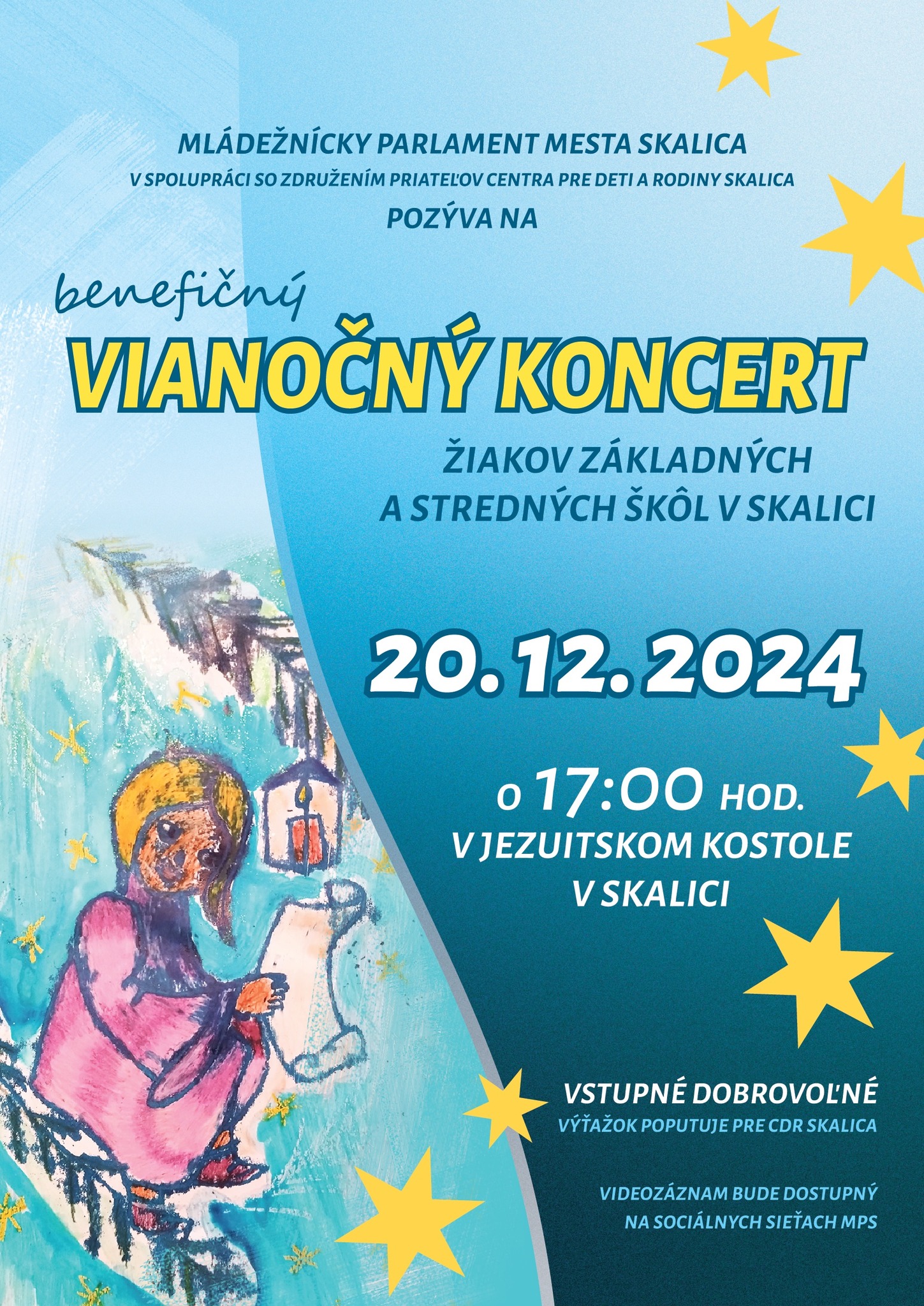Benefičný vianočný koncert Mládežníckeho parlamentu mesta Skalica