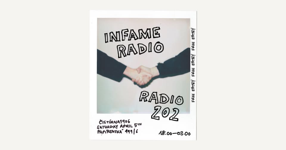 Infame Radio & Radio 202 - live Popup at Čistírna1906