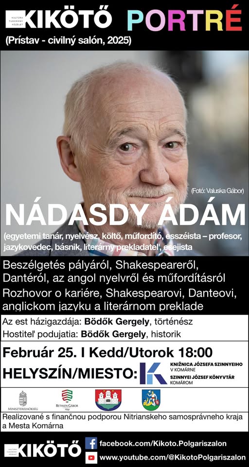 Beszélgetés Shakespeareről, Dantéról és műfordításról Nádasdy Ádám nyelvésszel, műfordítóval