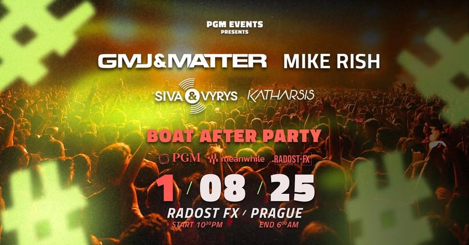 PGM Boat Afterparty with GMJ & Matter, Mike Rish, Katharsis, Siva & Vyrys
