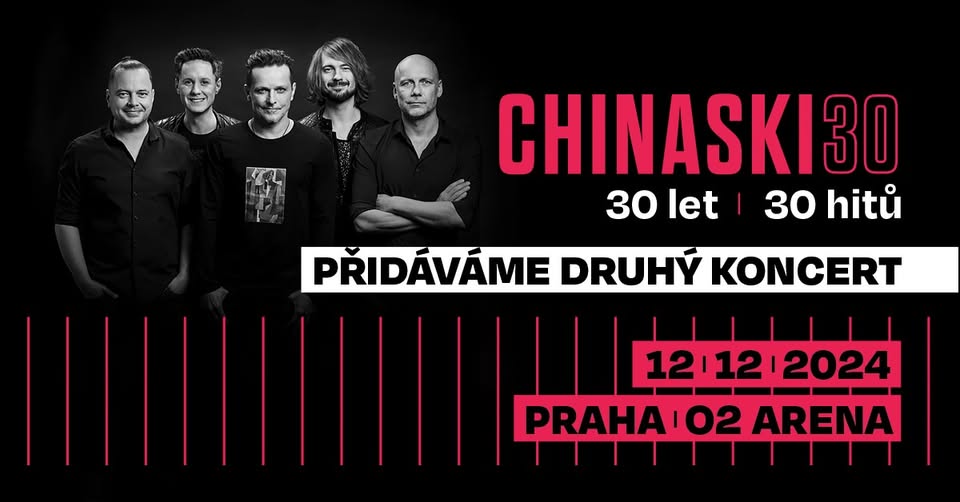 CHINASKI – 30 let, 30 hitů | Praha, O2 arena | PŘIDANÝ KONCERT