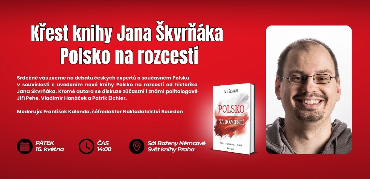 📚 Křest knihy Jana Škvrňáka - Polsko na rozcestí