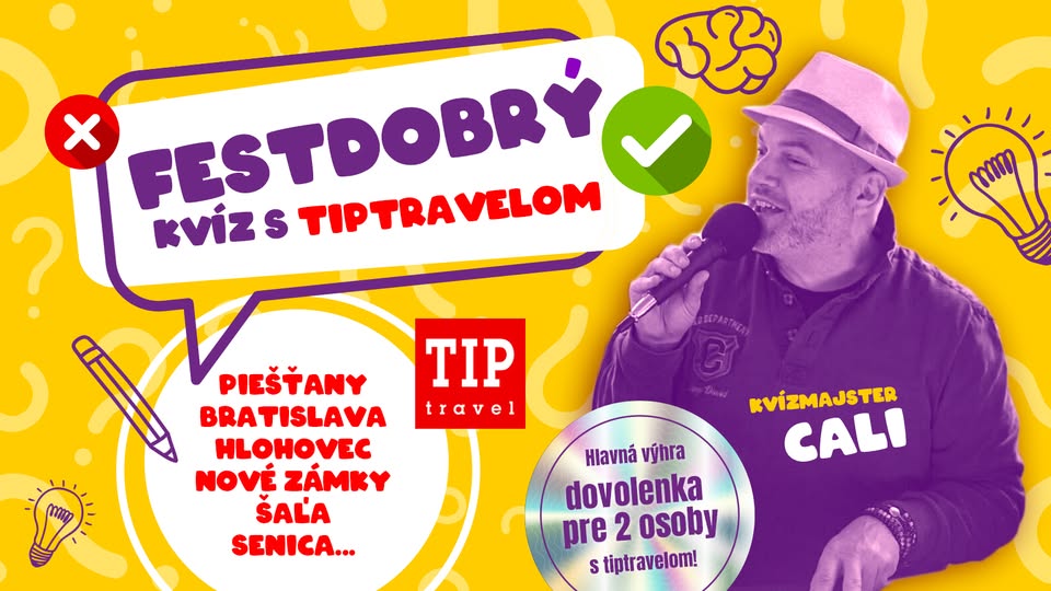 FestDobrýKvíz s TipTravelom a Calim v Spilke/ Hlohovec (OC Viktoria),pondelok 31. marca 2025 o 19:00