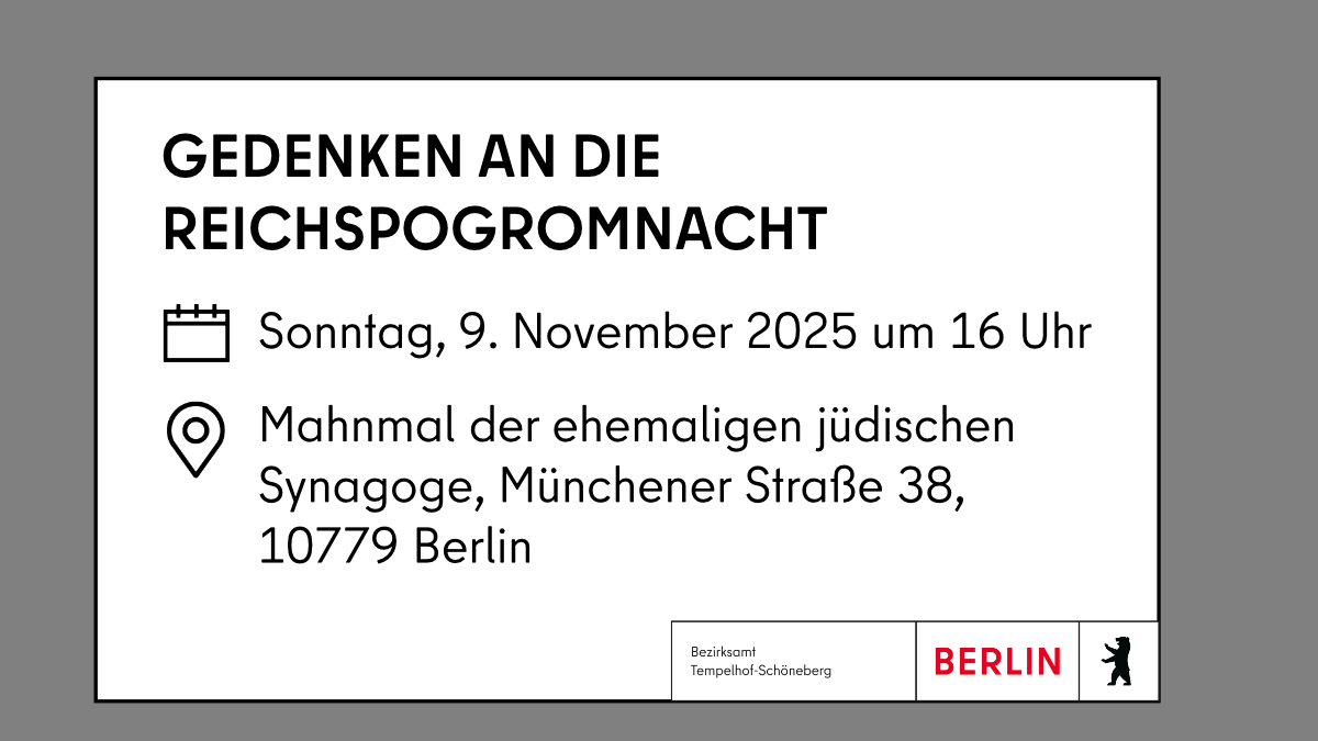 Gedenken an die Reichspogromnacht