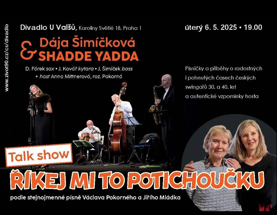 ŘÍKEJ MI TO POTICHOUČKU, swingový večer v Divadle U Valšů