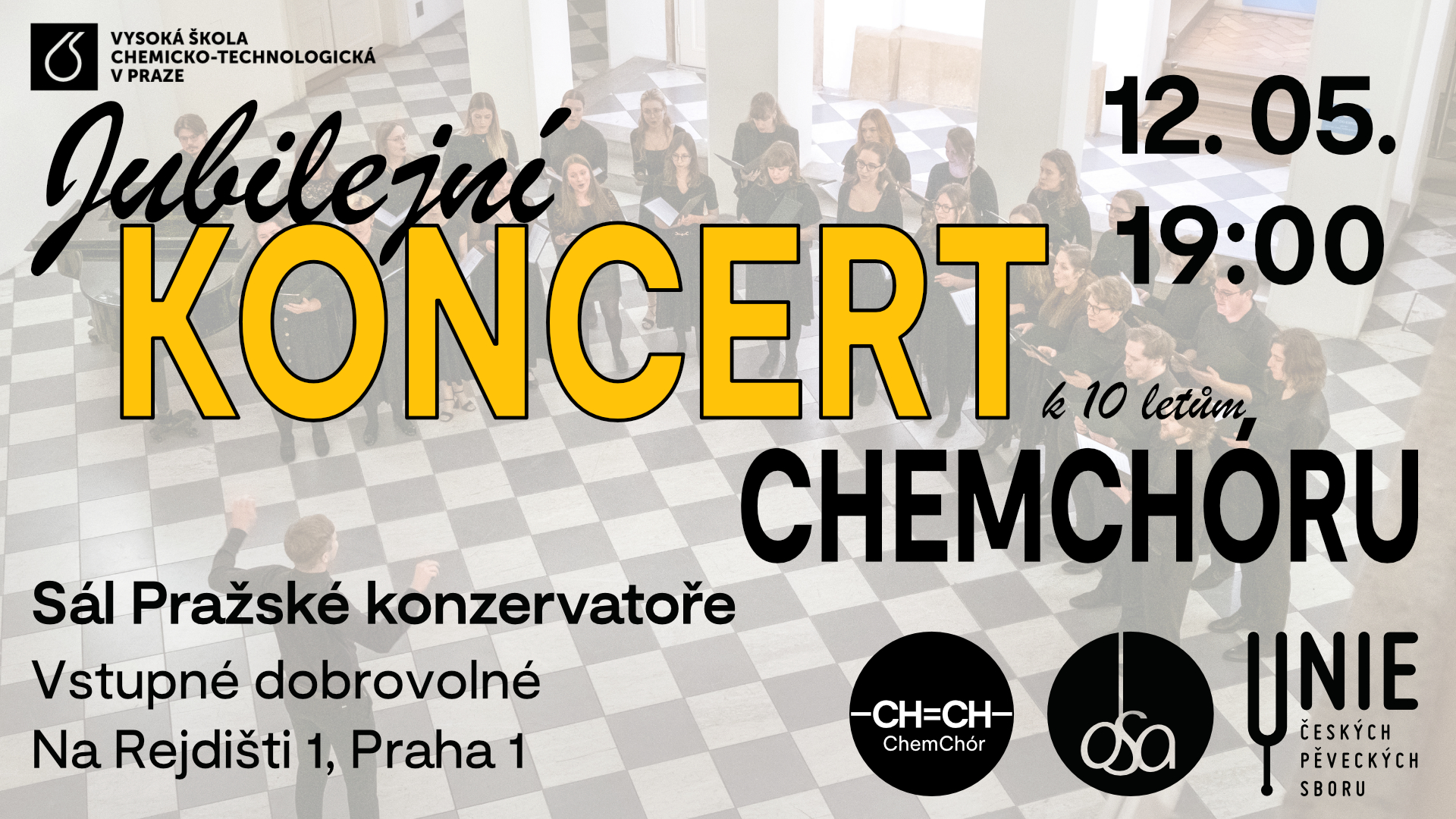Koncert pěveckého sboru ChemChór v koncertním sále Pražské konzervatoře