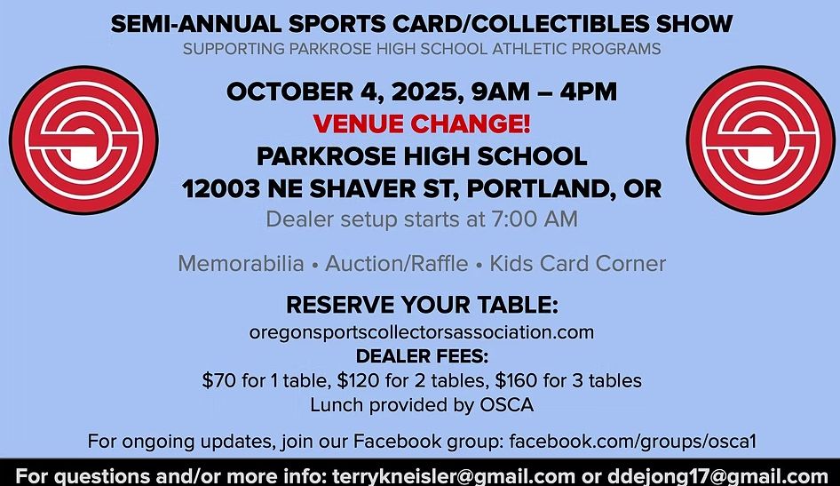 OSCA Fall Card Show