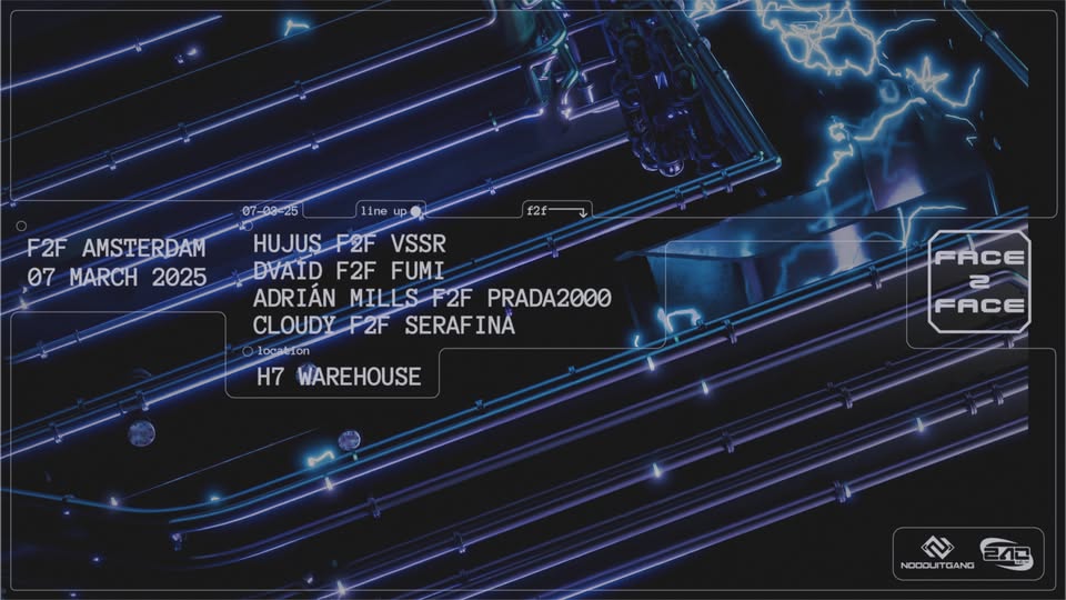 Nooduitgang X F2F Amsterdam | H7 warehouse w/ Adrian Mills, Cloudy and more