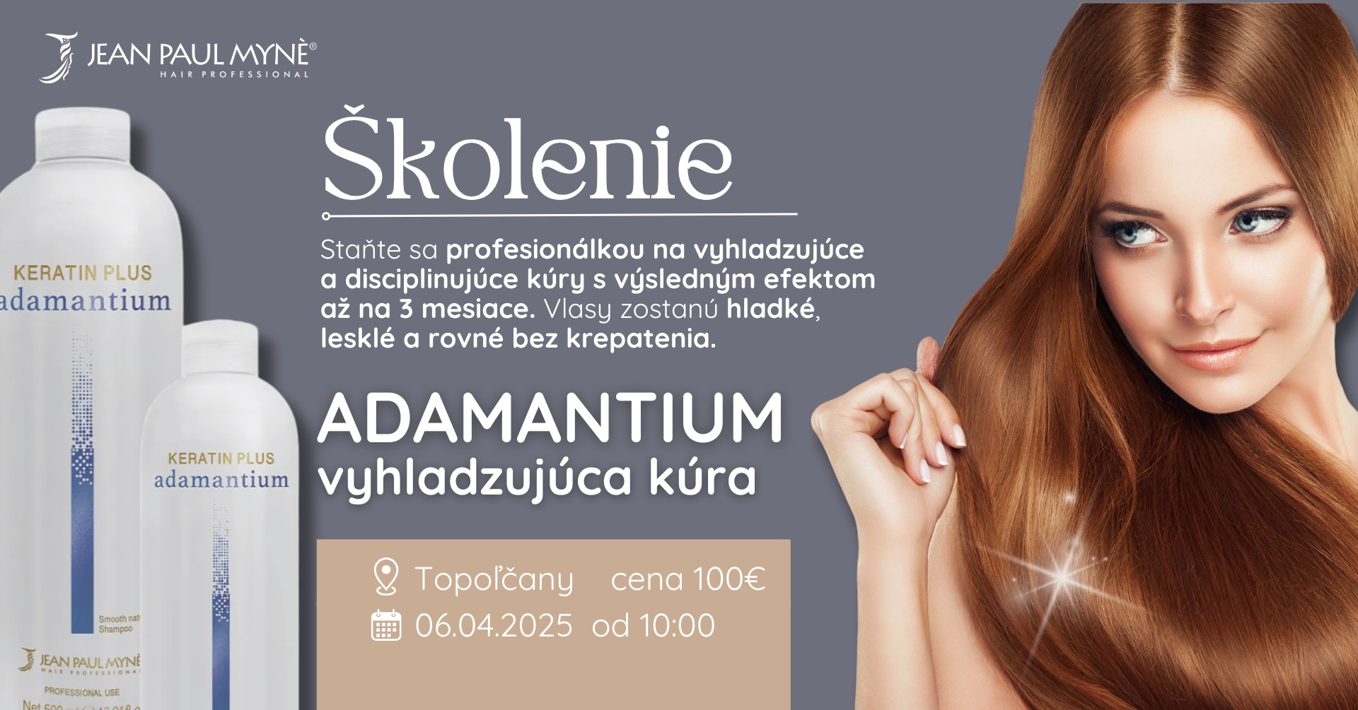Školenie Vyhladzujúcich kúr Adamantium pre kaderníčky a kaderníkov