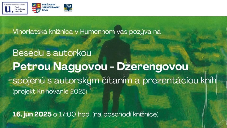 Beseda so spisovateľkou Petrou Nagyovou - Džerengovou