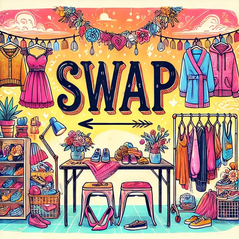SWAP STANICE 6 - výměnná akce oblečení, doplňků, knih atd.