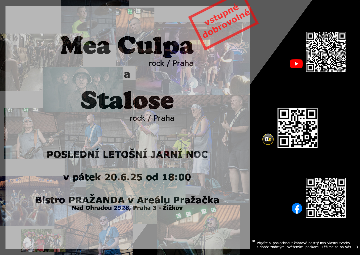koncert Mea Culpa a Stalose na Žižkově