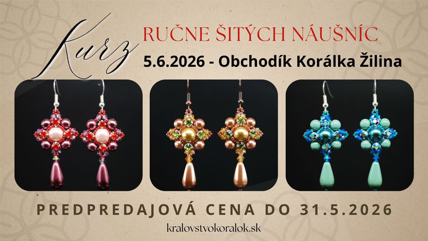 Kurz - Ručne šitých náušnice - Antonaette v Žiline