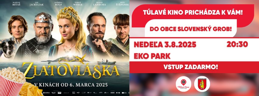 Túlavé kino prichádza do obce Slovenský Grob! Premietame film Zlatovláska!