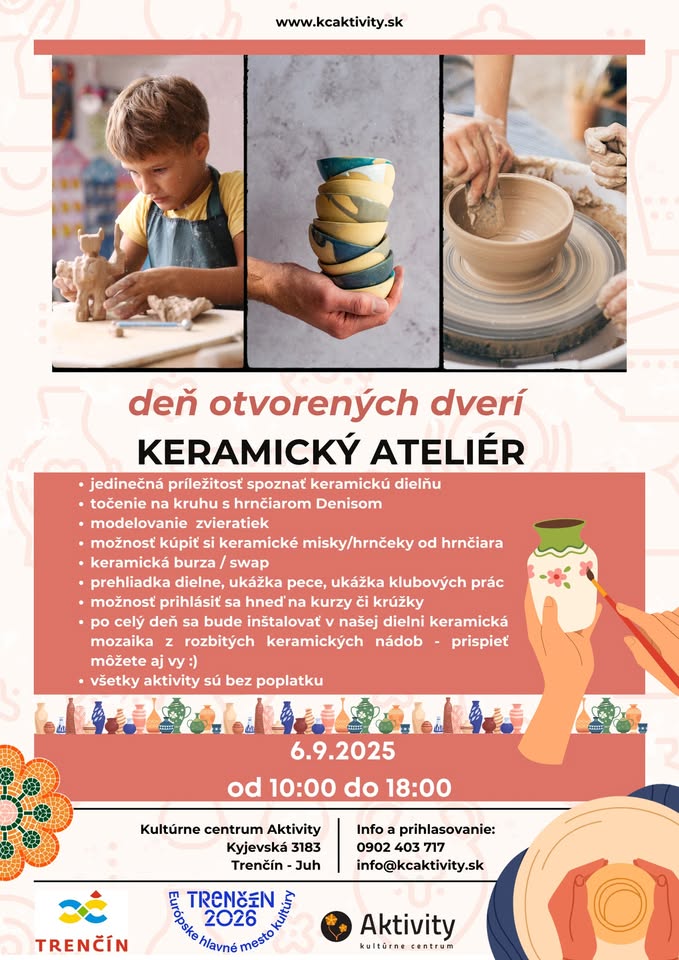Deň otvorených dverí KERAMICKÝ ATELIÉR