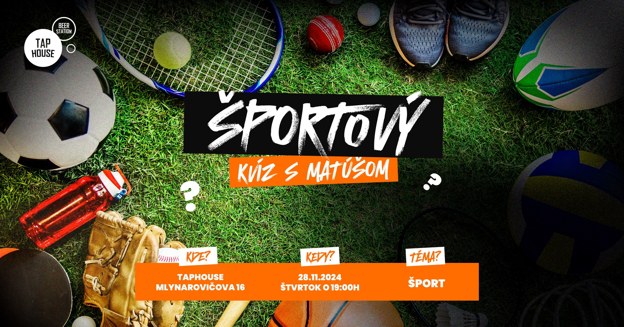 Športový kvíz v TapHouse 🏒 ⚽ 🏋️