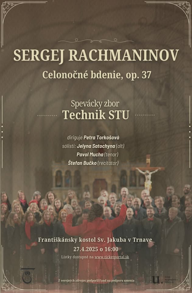 Celonočné bdenie Sergeja Rachmaninova so zborom Technik STU - Trnava