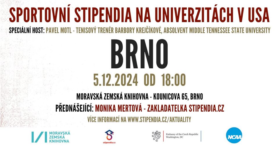 BRNO - Sportovní stipendia na univerzitách v USA