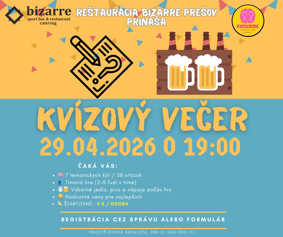 Kvízový večer v Bizarre