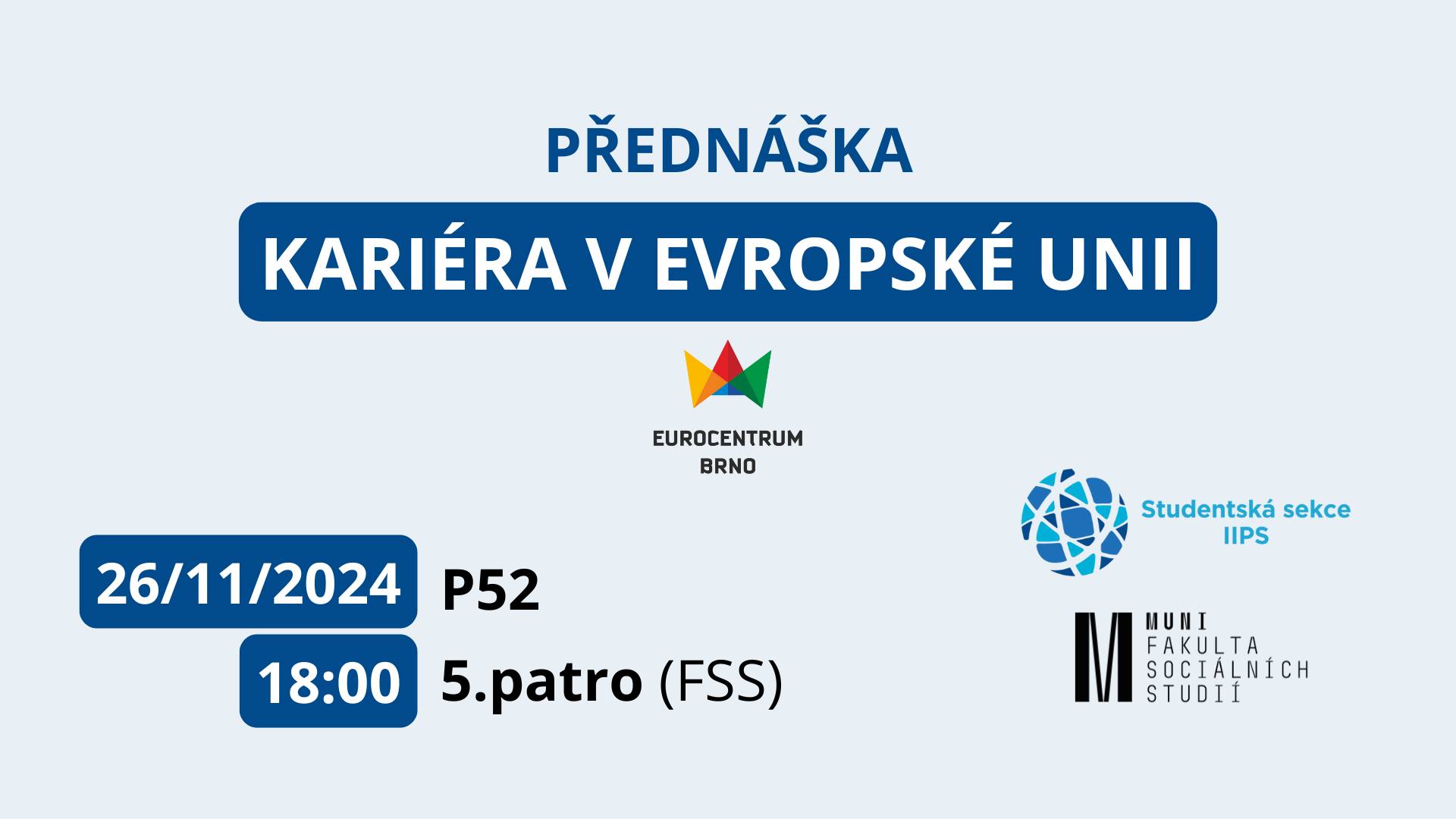 Přednáška - Kariéra v Evropské unii