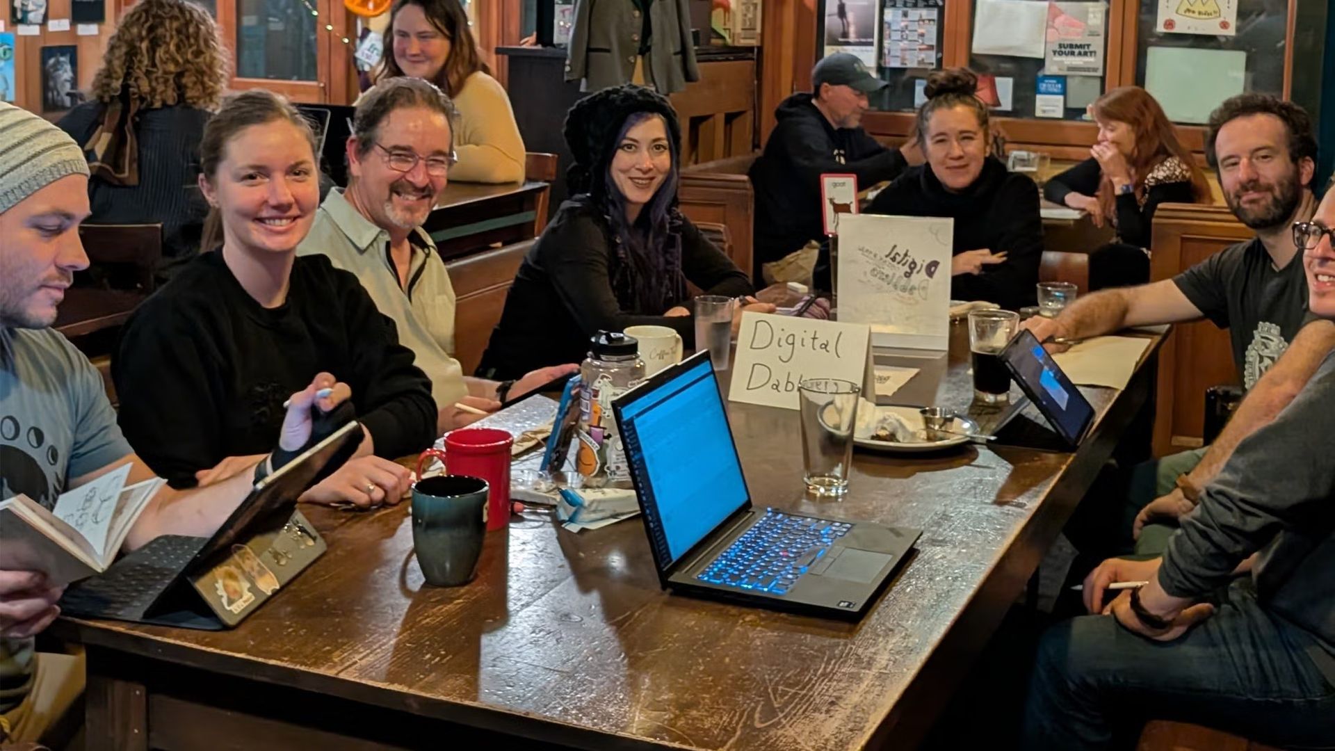Digital Creatives "Drink-N-Draw" at Rose City Book Pub!