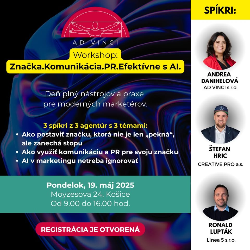 Workshop: Značka.Komunikácia.PR.Efektívne s AI.