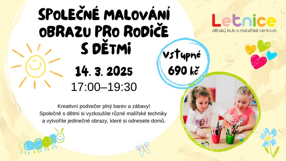 Společné malování obrazu pro rodiče s dětmi