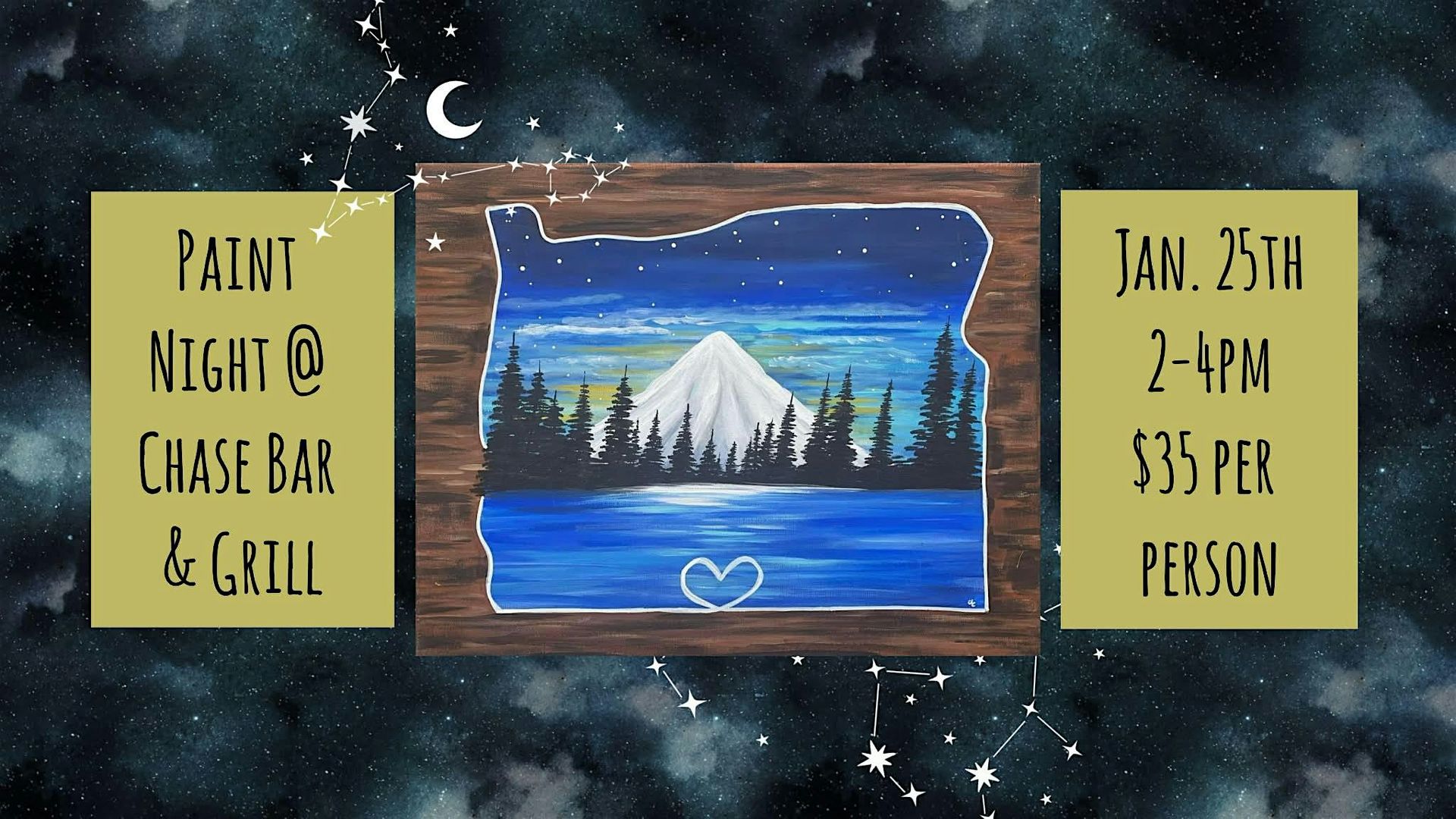 Oregon Love Paint Night at Chase Bar & Grill