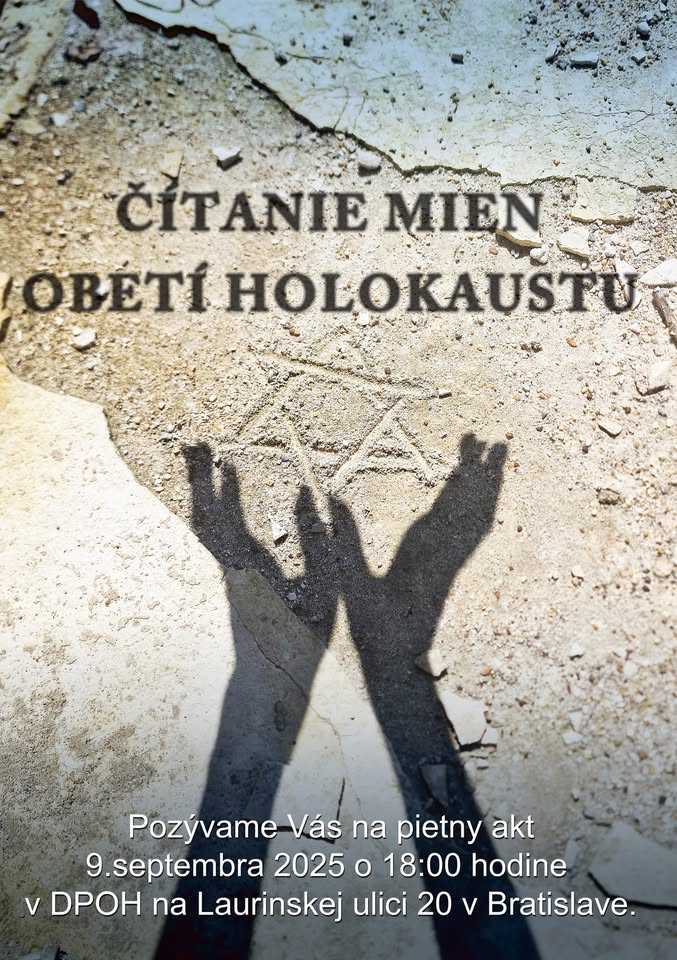 Čítanie mien obetí holokaustu 2025