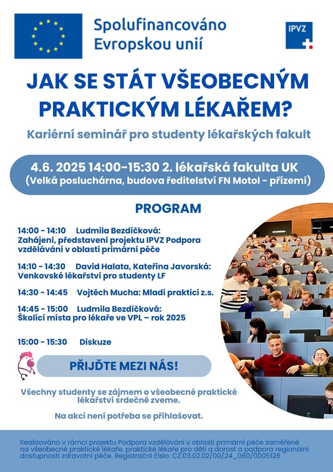 Kariérní seminář pro zájemce o obor všeobecné praktické lékařství