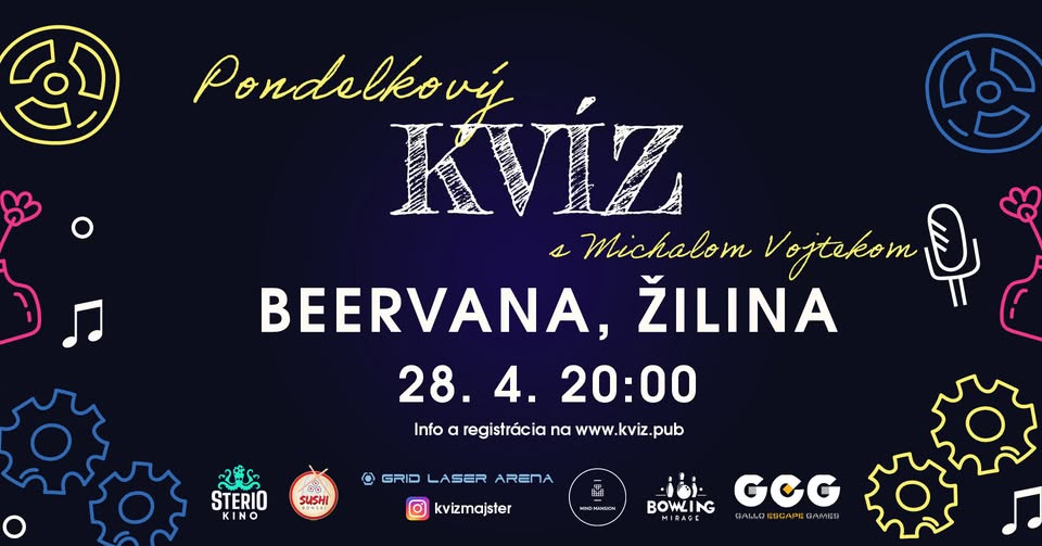 Kvízový Pondelok v Beervane (ZA) - 28. 4. 20:00