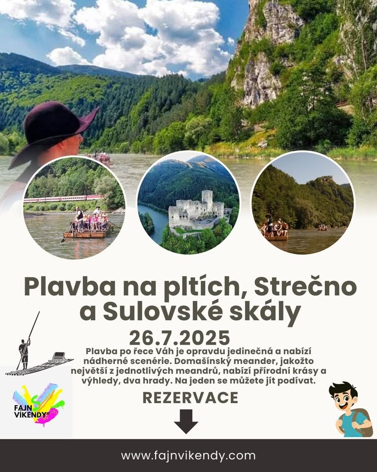 Pltě na Váhu, Sulovské skály a Strečno 26.7.2025