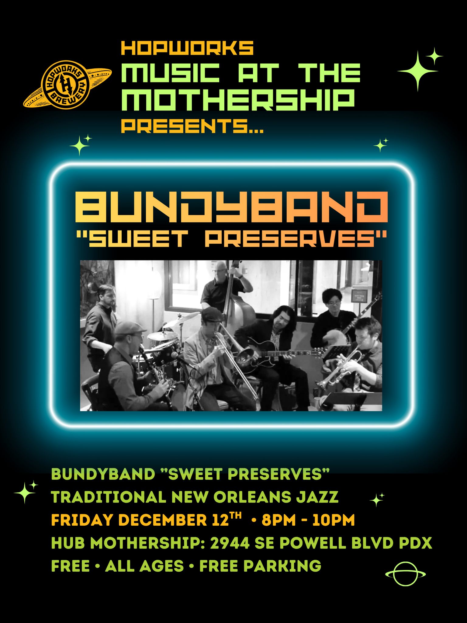 Music at the HUB Mothership: BundyBand "Sweet Preserves"