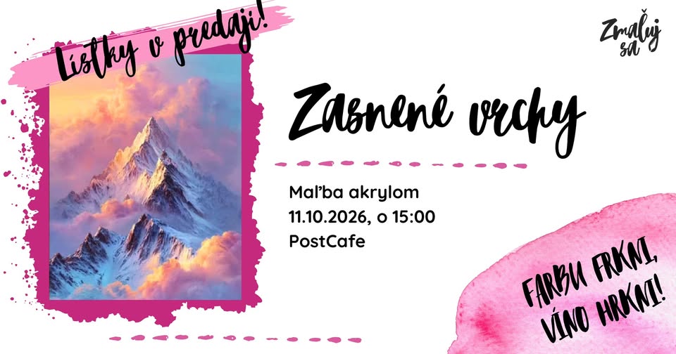 Zasnené vrchy (Maľba akrylom), Žilina
