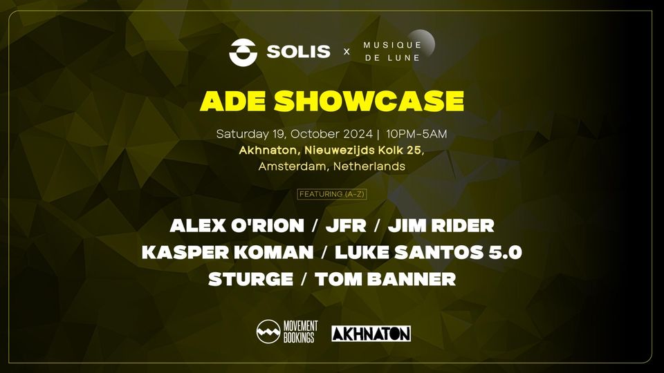 Solis x Musique de Lune ADE Showcase