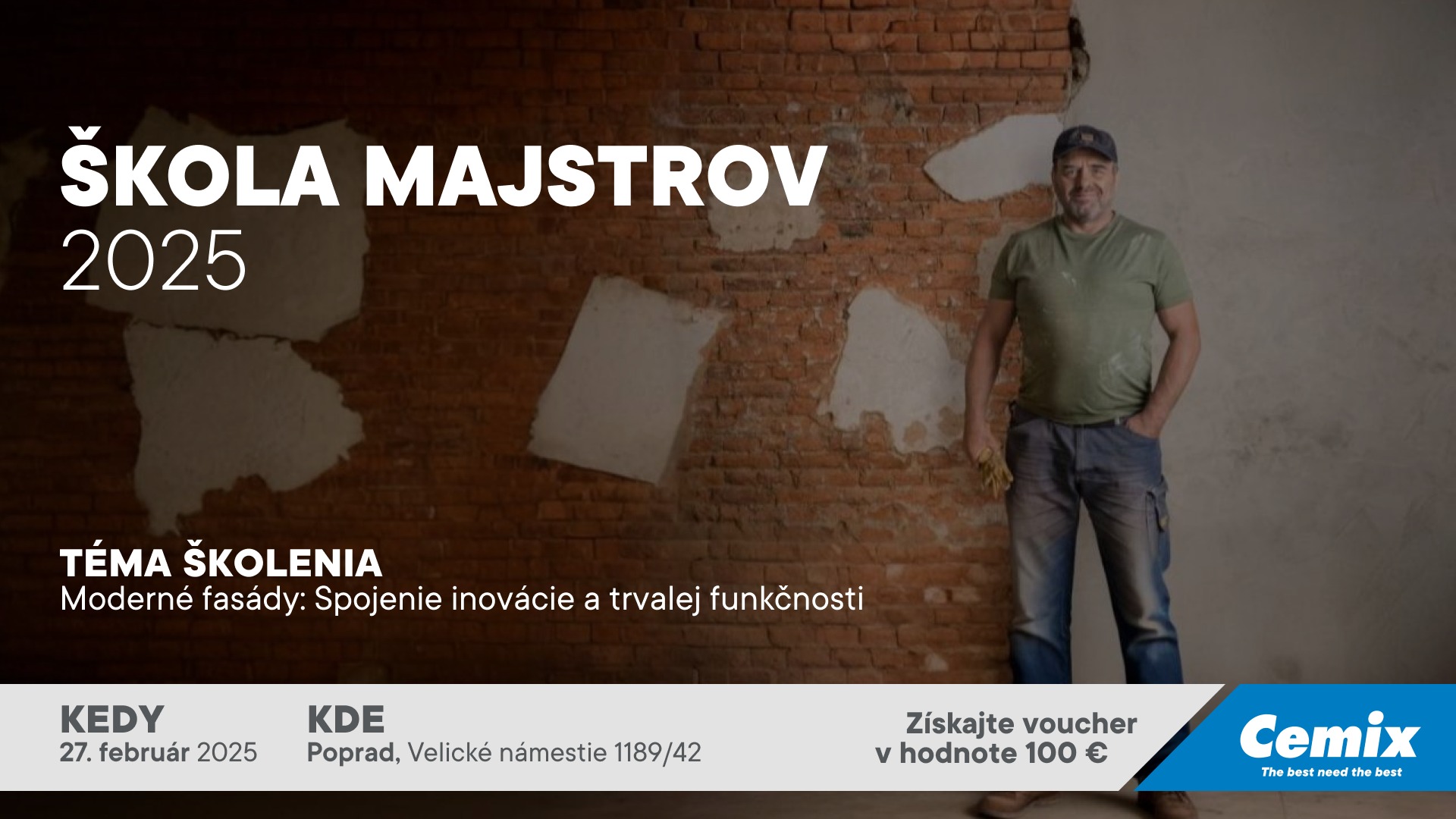 Škola majstrov 2025 - Moderné fasády: Spojenie inovácie a trvalej funkčnosti