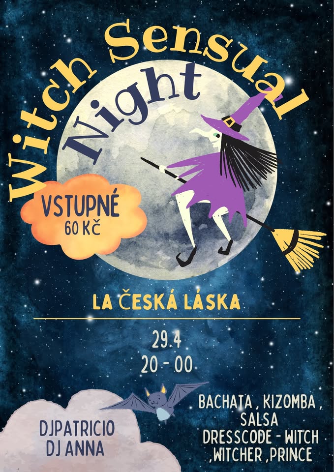 Witch Sensual Night  DJ Anna La Česká Láska Openclass Bachata Nofar 20:30