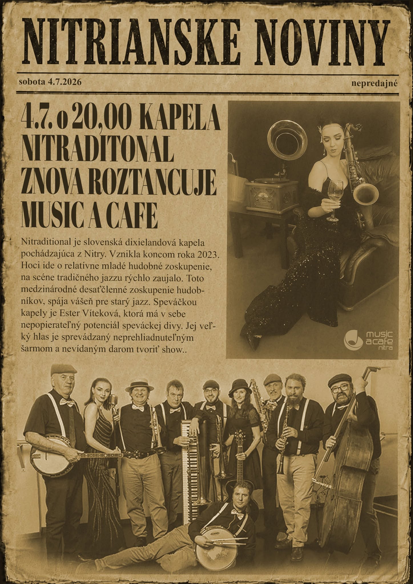 Nitraditional v Music a Cafe