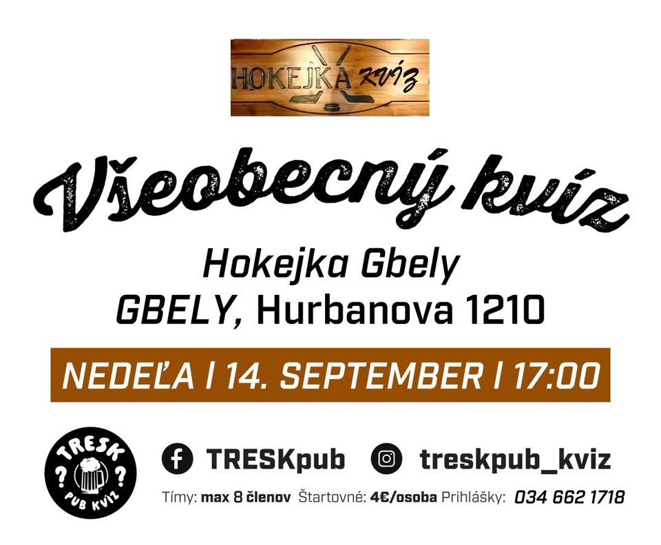 Gbely - kvíz v Hokejke