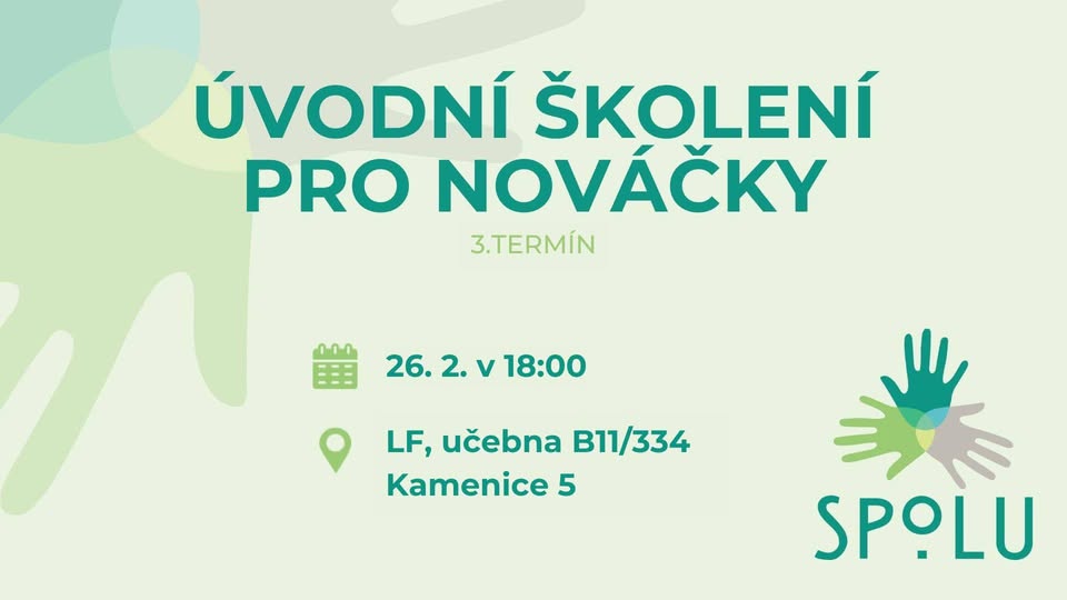ÚVODNÍ ŠKOLENÍ - Projekt SPOLU (3. termín)