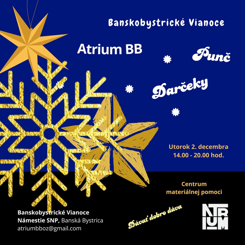 Dávať dobro dáva - AtriumBB na banskobystrických Vianociach 2025