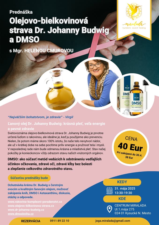 Olejovo-bielkovinová strava Dr.Johanny Budwig a DMSO