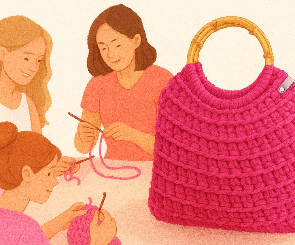 Workshop: crocheted handbag with wooden handle 🧶