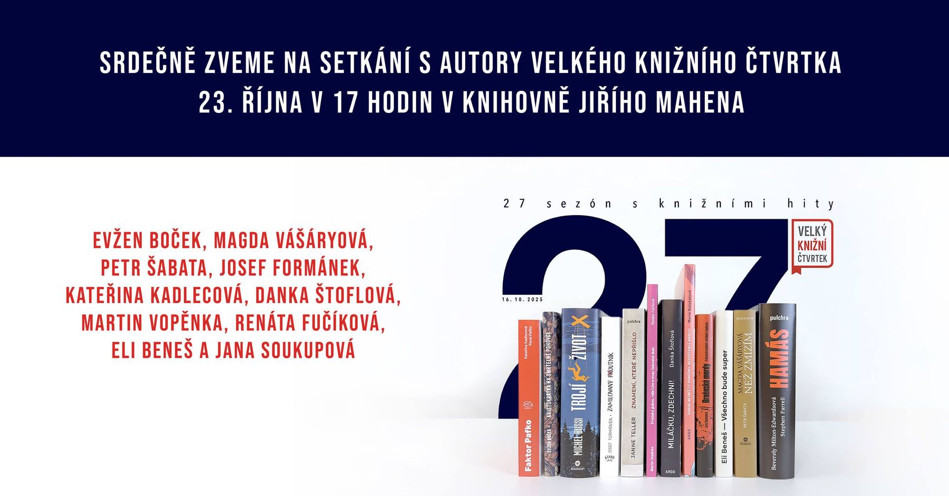 Setkání s autory Velkého knižního čtvrtka v Brně
