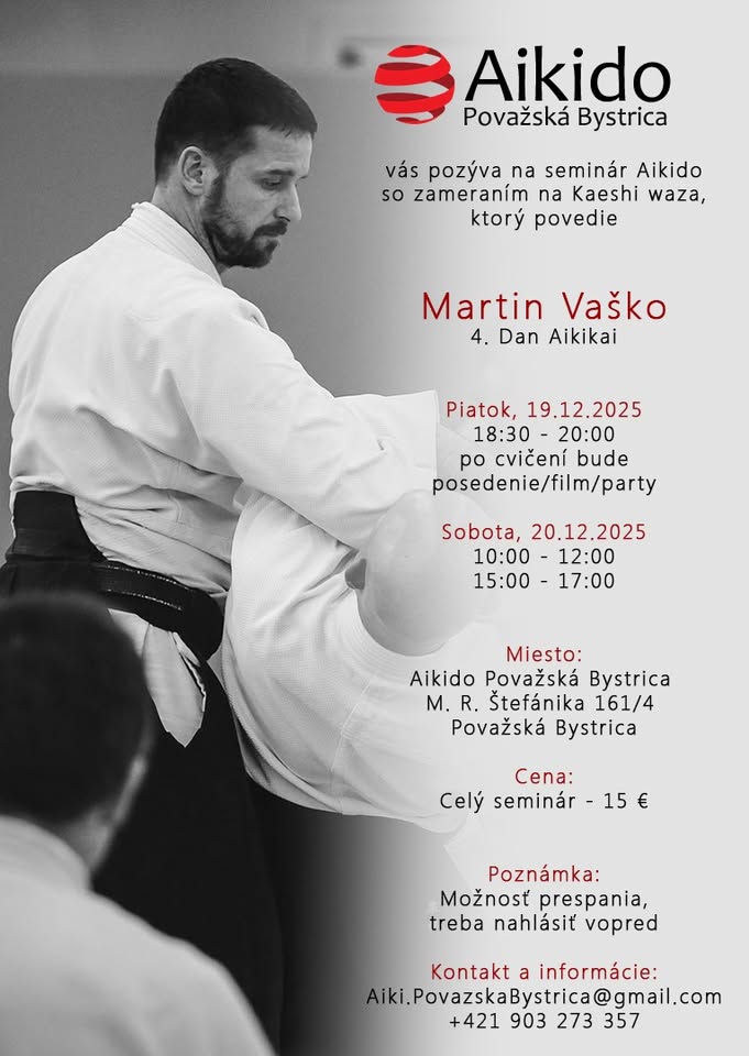 Aikido seminár, Kaeshi waza, Považská Bystrica
