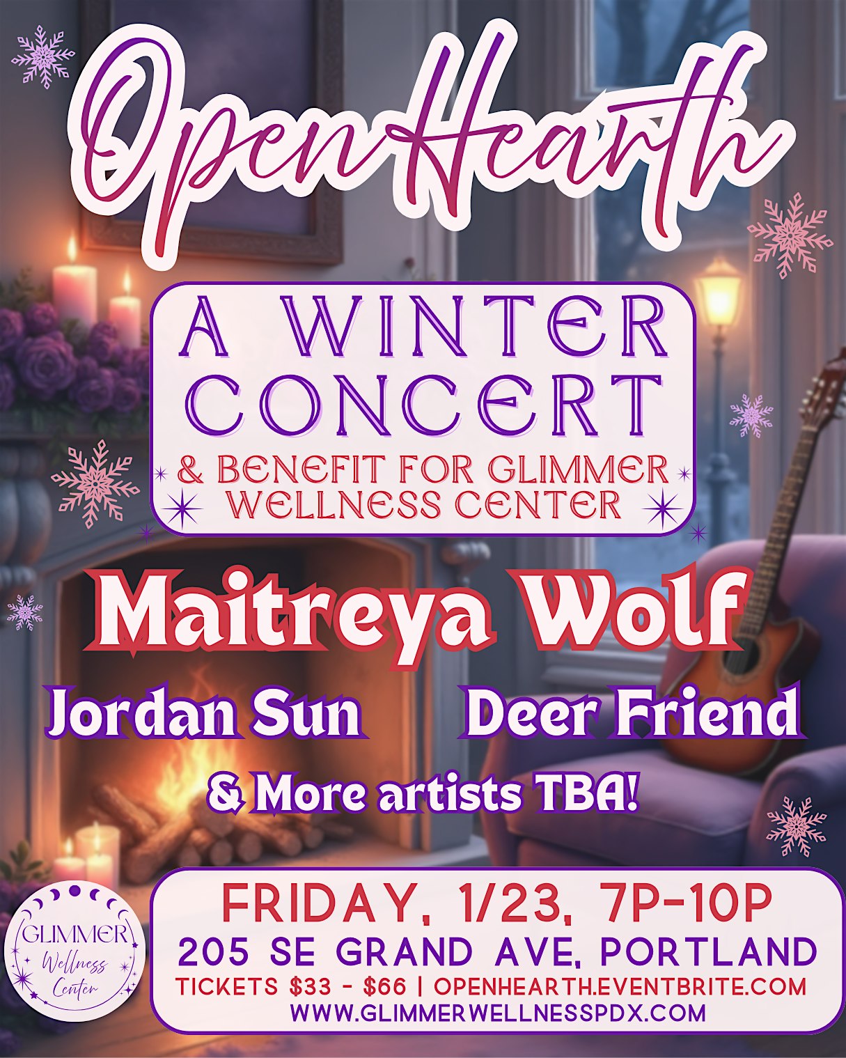 Open Hearth: A Winter Benefit Concert for Glimmer Wellness Center